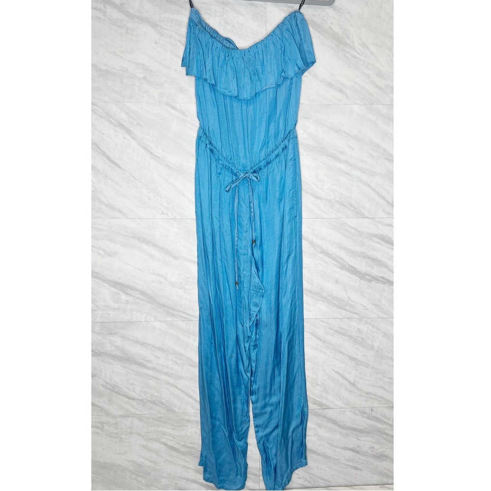 Gypsy 05 Blue strapless Jumpsuit Medium
